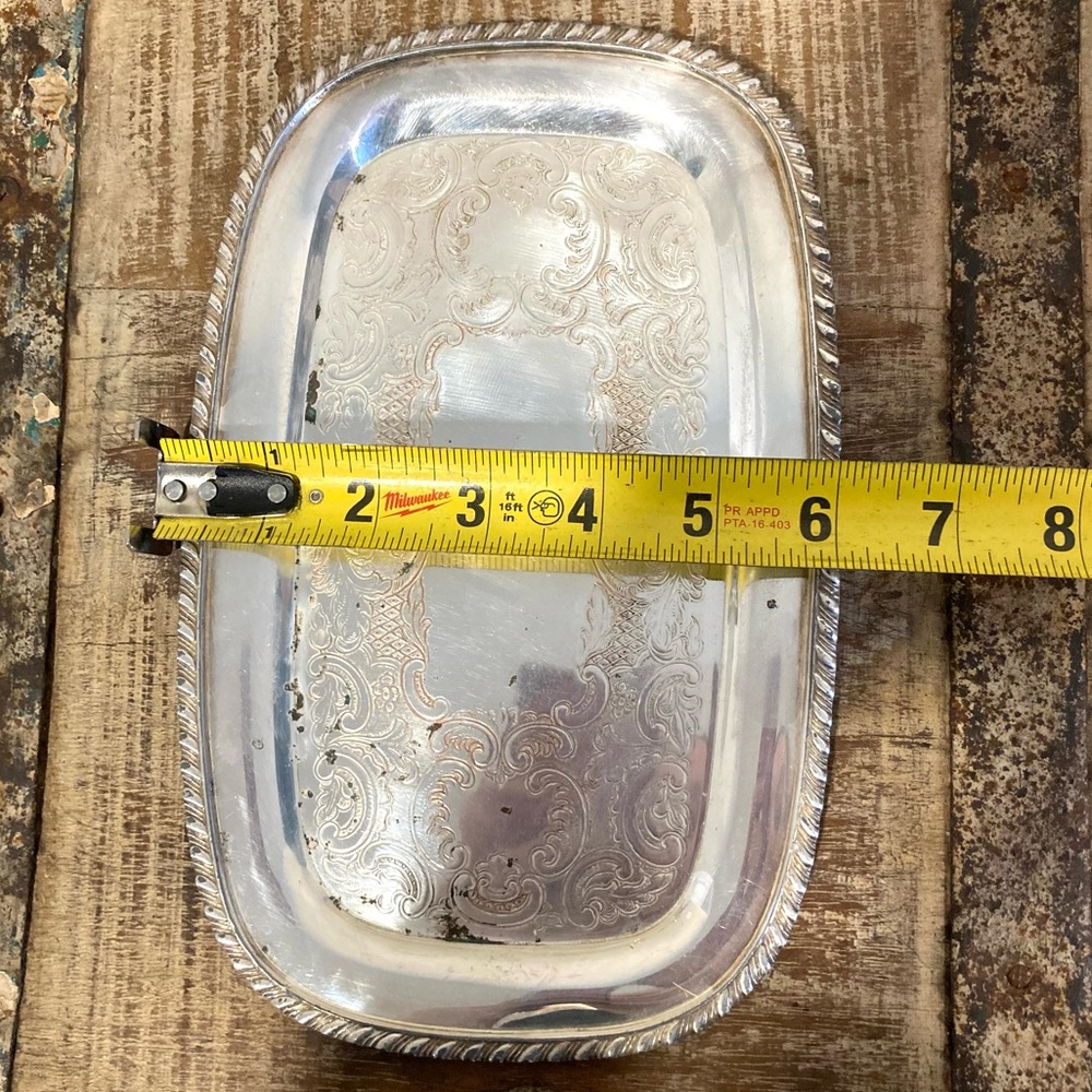Vintage Silverplate on Copper Small Tray Coronet England E.P. Cottagecore Decor - Picture 11 of 11